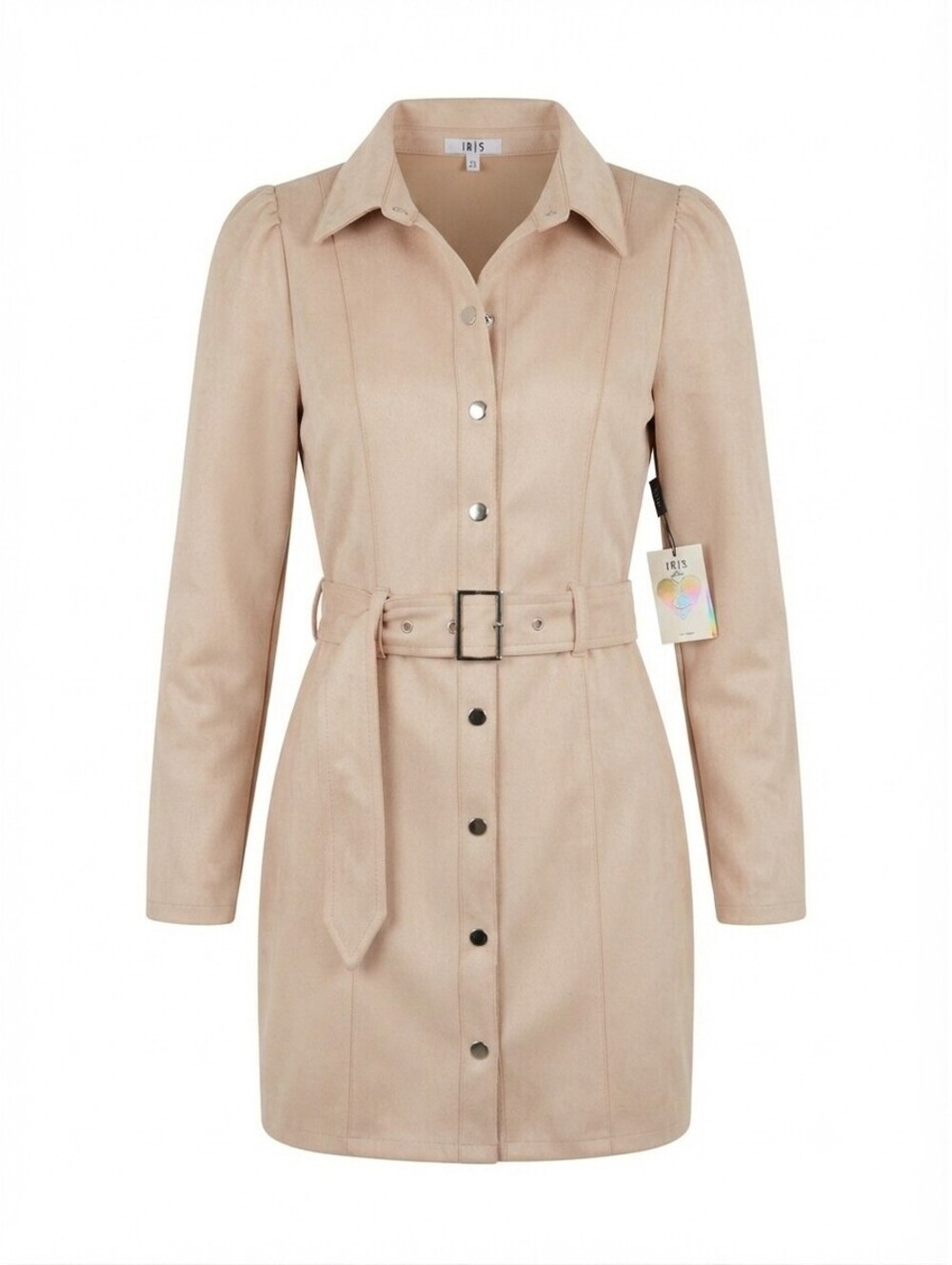 Iris dusty pink button up shirt dress Women's Small NWT